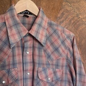 VINTAGE Gap western pearl snap long sleeve shirt